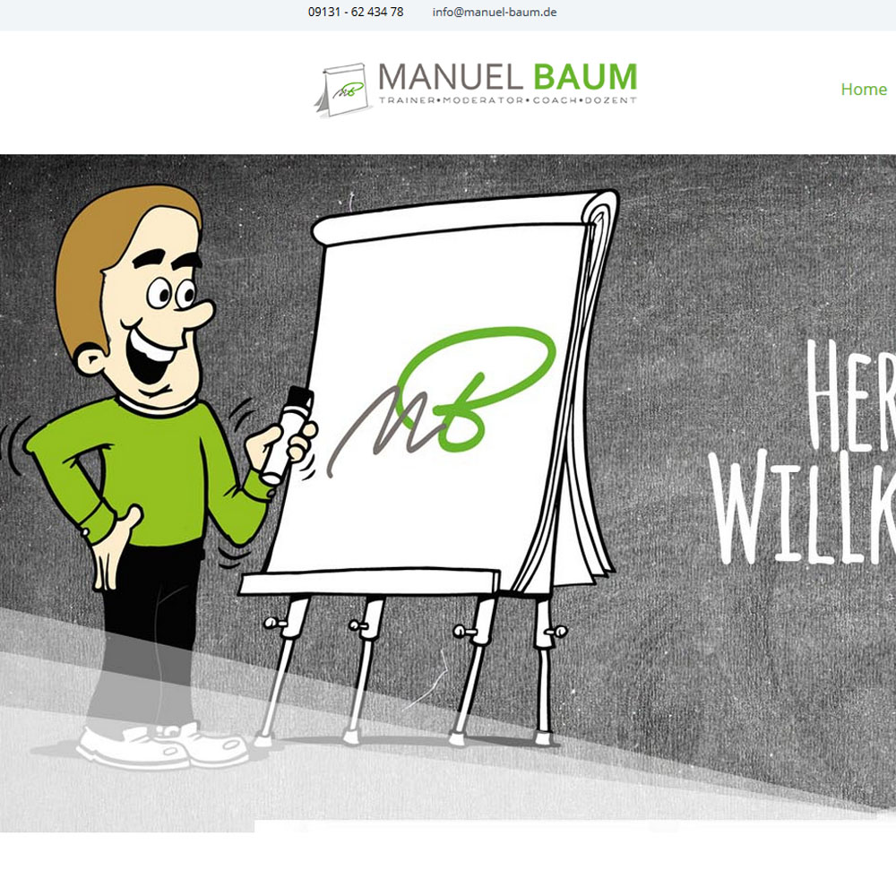 Webseite Manuel Baum